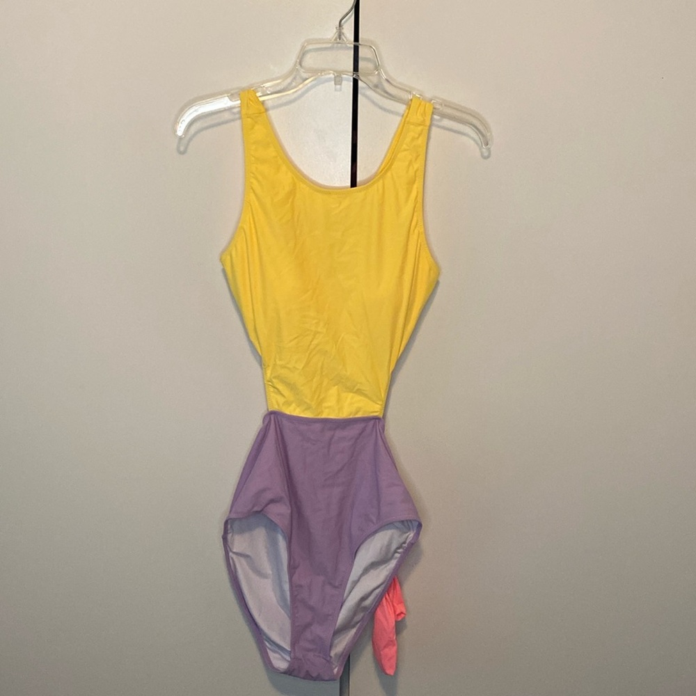 One piece cut out swim suit